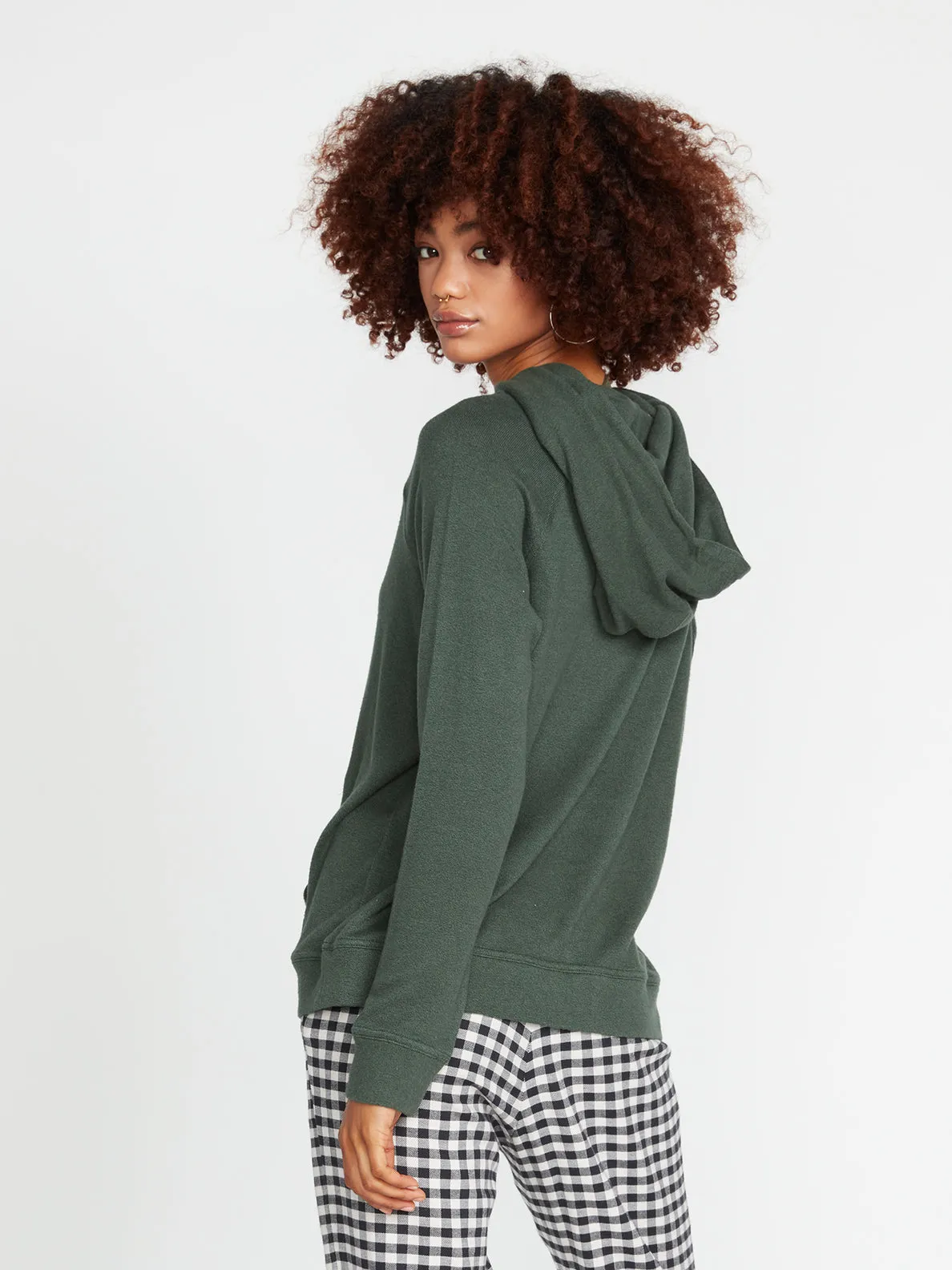 Volcom Lil Hooded Sweatshirt-Dark Pine