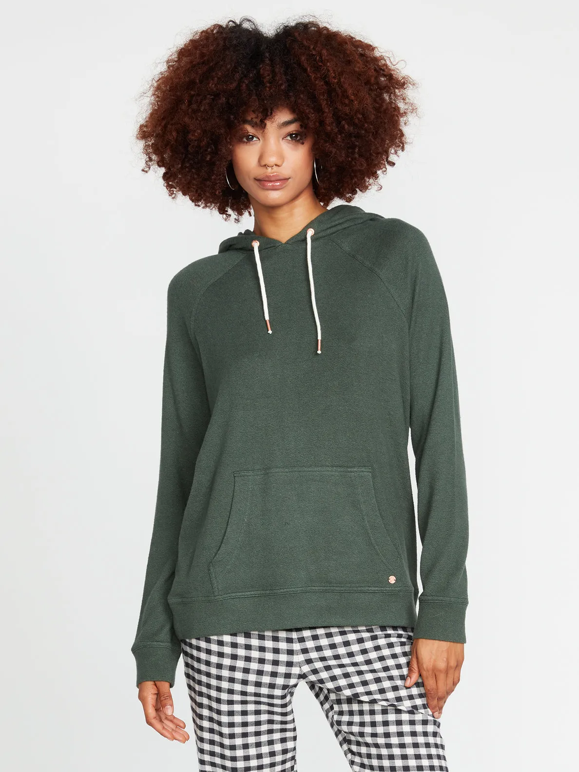 Volcom Lil Hooded Sweatshirt-Dark Pine