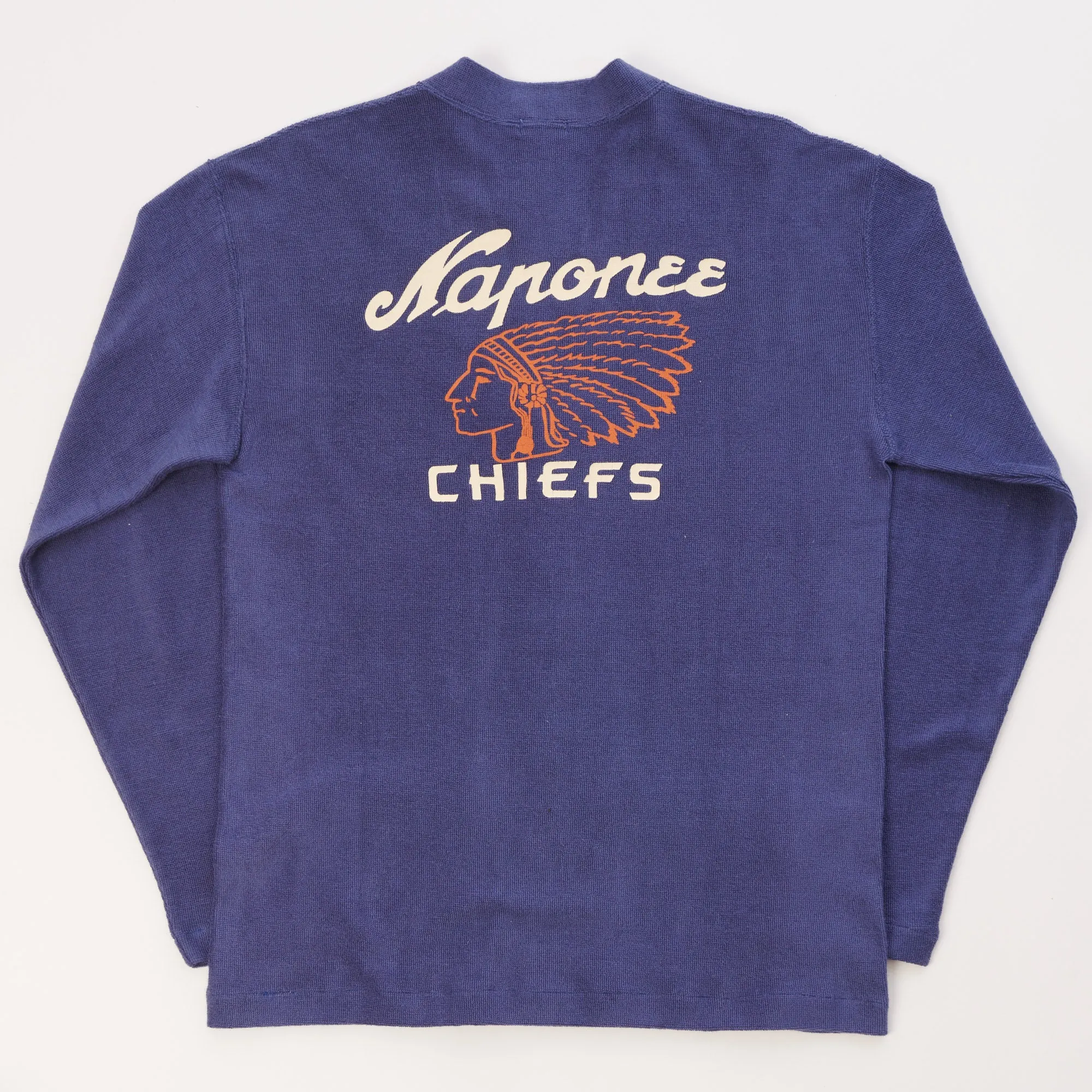 Warehouse & Co 488 'Chiefs' Cotton Pile Cardigan - Navy