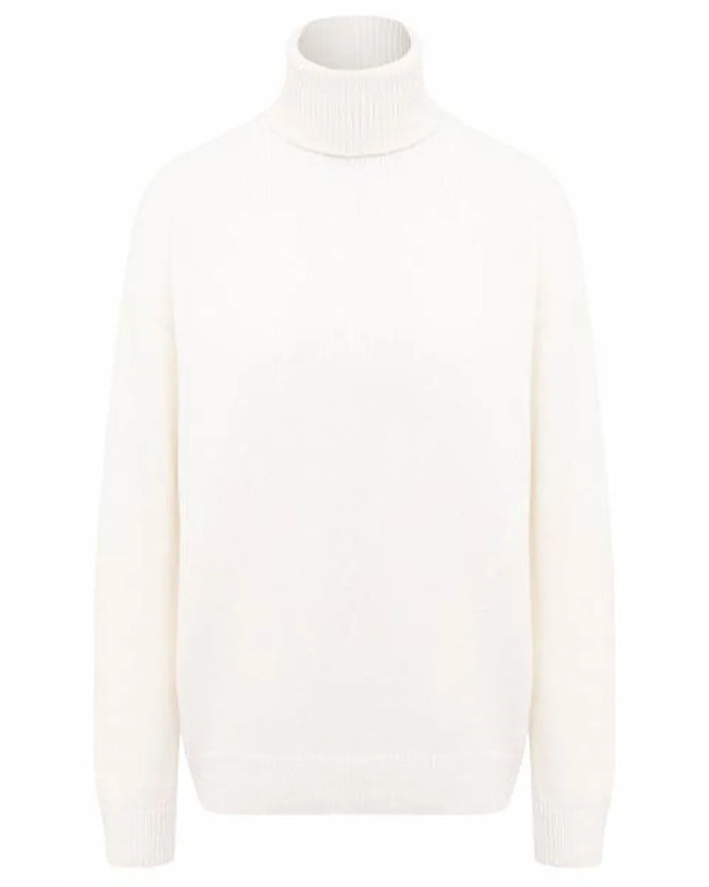 White Paillette Sequined Turtleneck Sweater