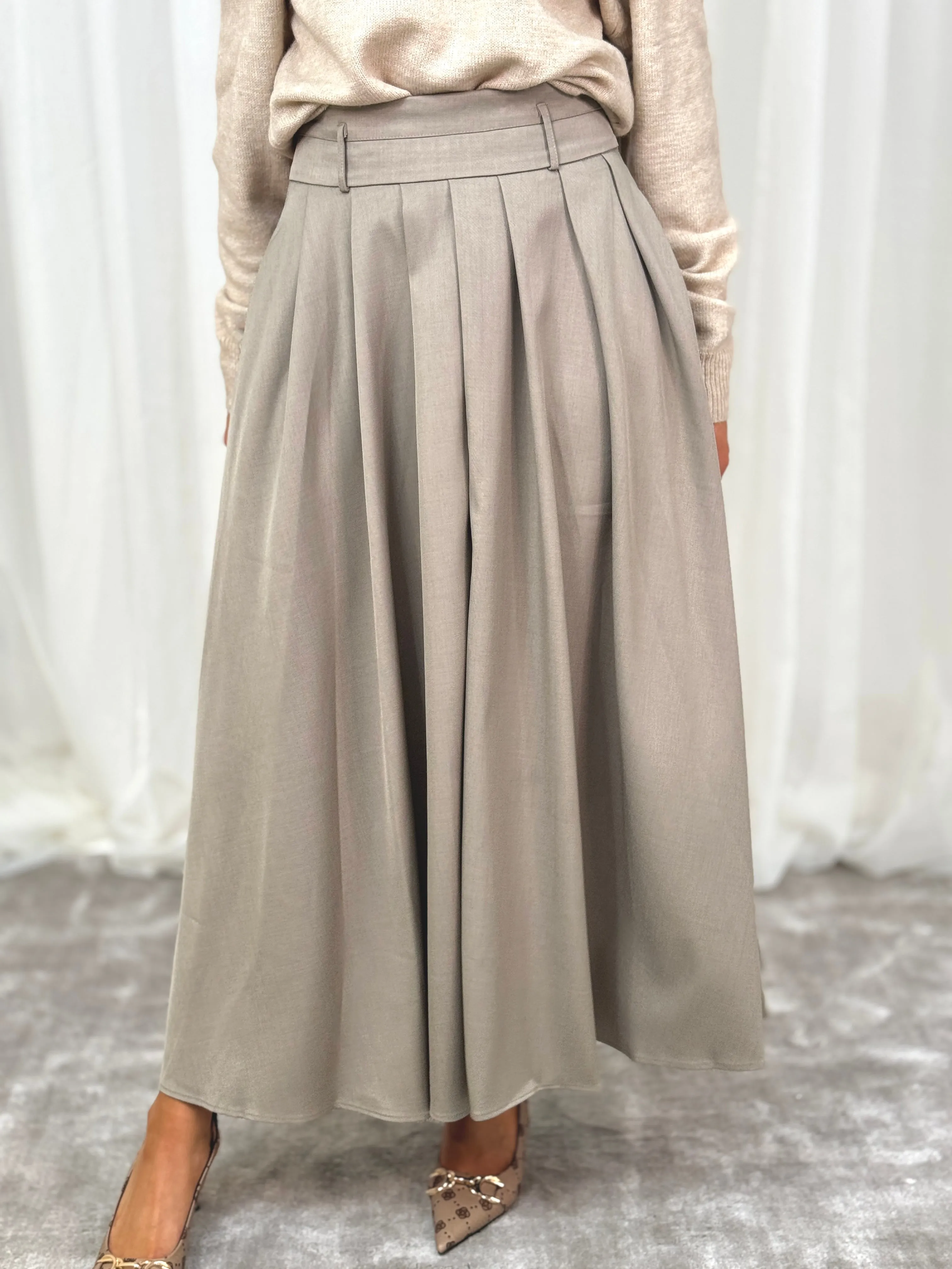 Willow Maxi Skirt In Taupe