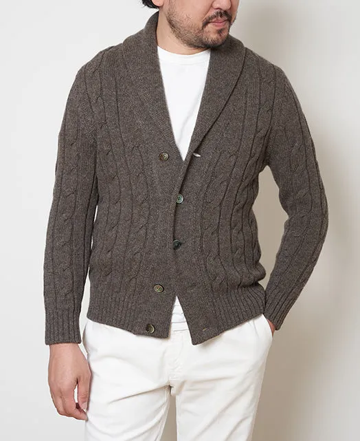 Wool Cashmere Shawl Collar Cardigan