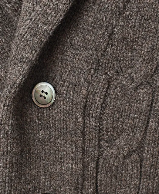 Wool Cashmere Shawl Collar Cardigan