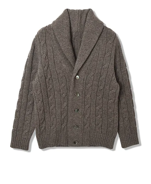 Wool Cashmere Shawl Collar Cardigan