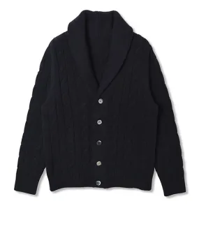 Wool Cashmere Shawl Collar Cardigan